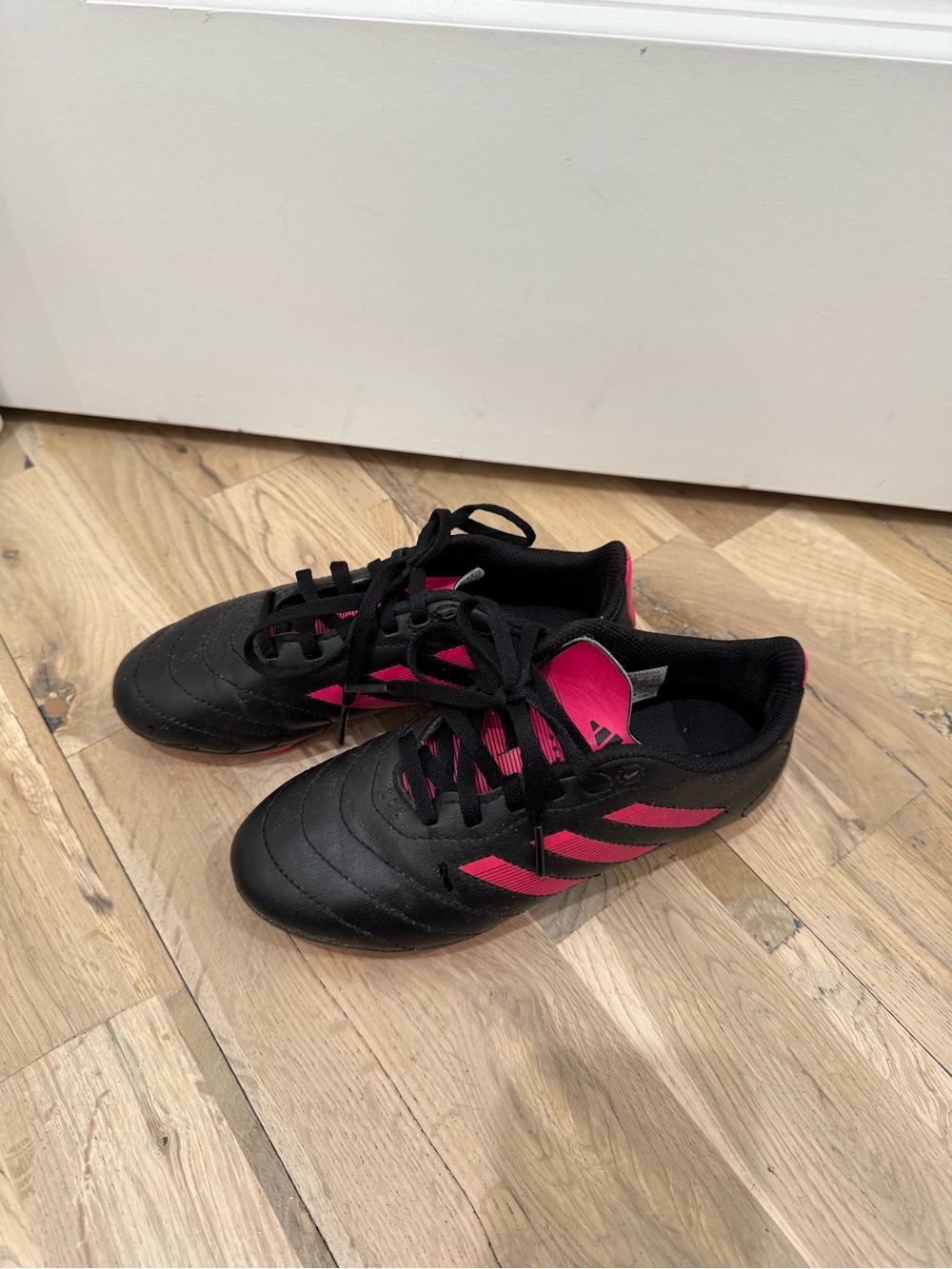 Adidas Black & Pink KIDS Soccer Cleats